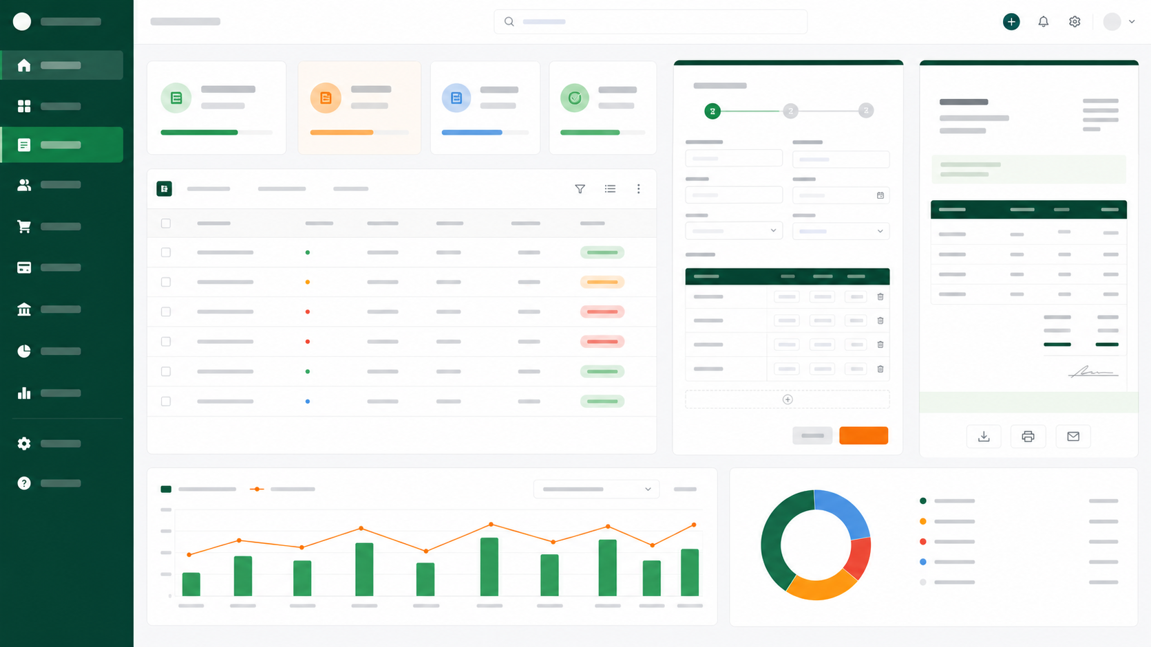 Billing Software software demo screen