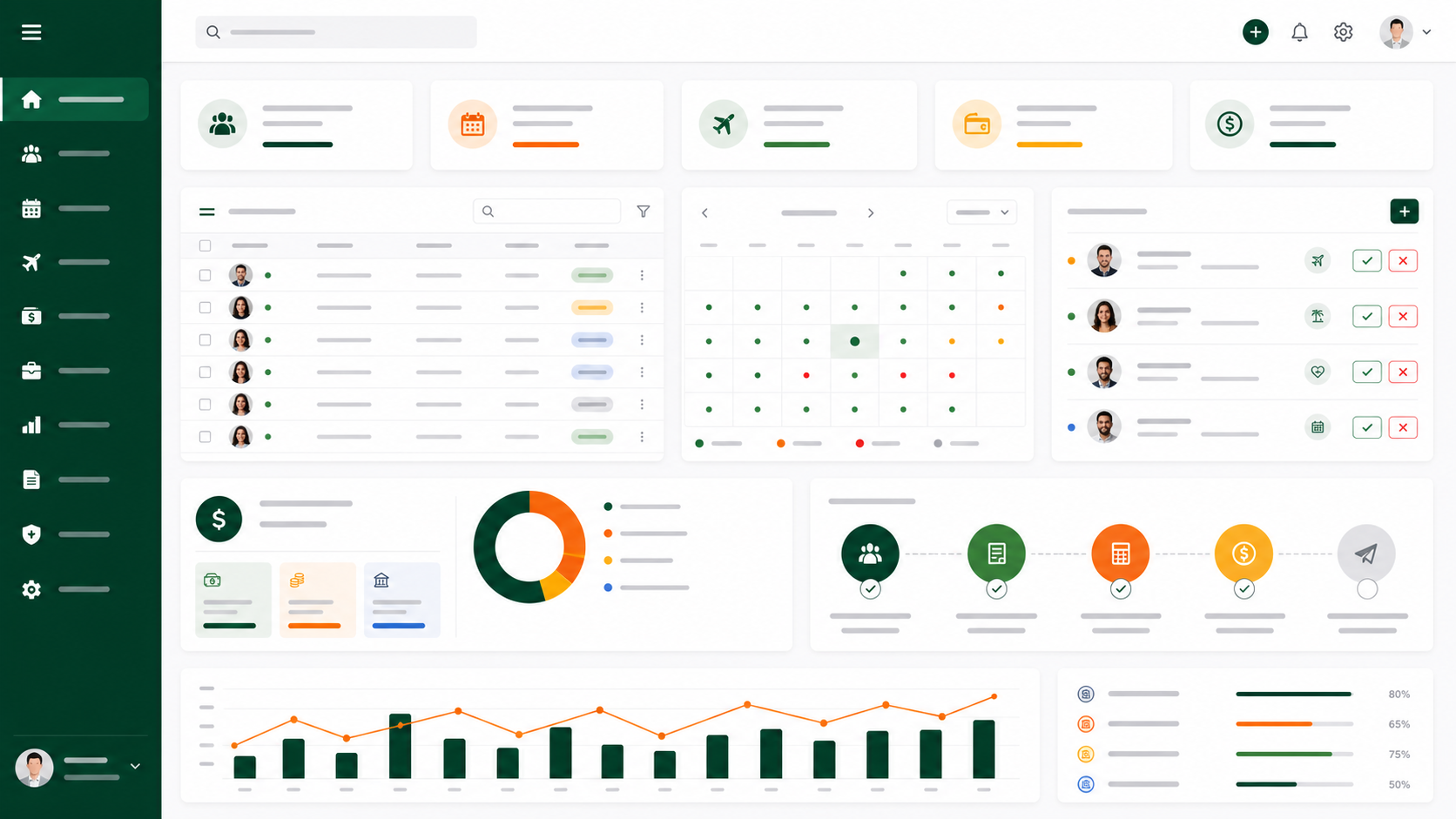 HR and Pay Roll software demo screen